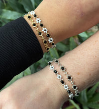 Load image into Gallery viewer, Black Elizabeth bracelet set of 2