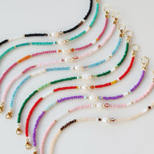 Load image into Gallery viewer, Freshwater pearl glass bead bracelets