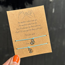 Load image into Gallery viewer, Tie on gold charm bracelets