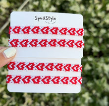 Load image into Gallery viewer, COLOURED heart bracelets (18 colour options available)