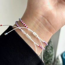 Load image into Gallery viewer, Red &amp; blue adjustable bracelet
