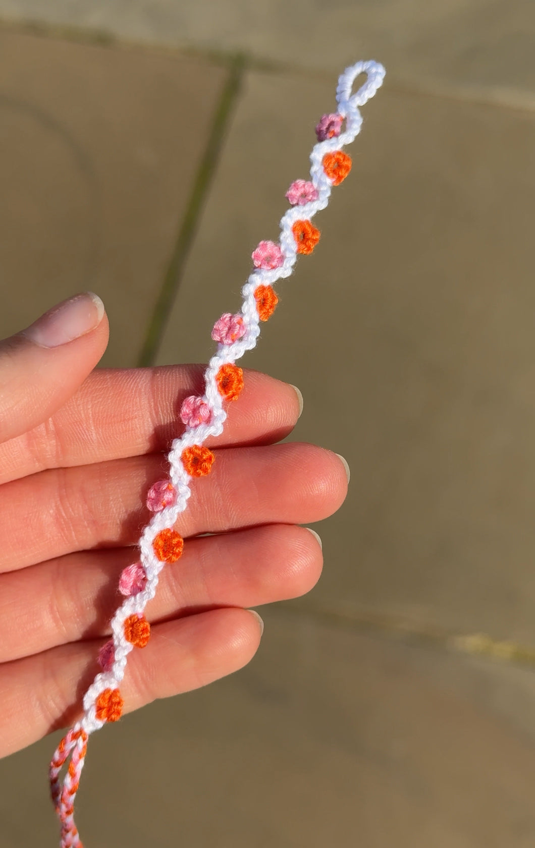 Summer flowers friendship bracelet