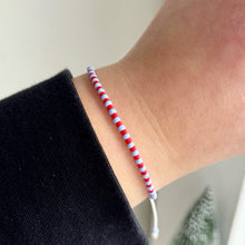 Load image into Gallery viewer, Red &amp; blue adjustable bracelet
