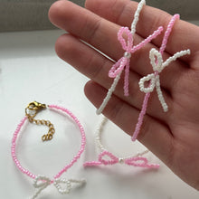 Load image into Gallery viewer, Bow beaded bracelet set of 2
