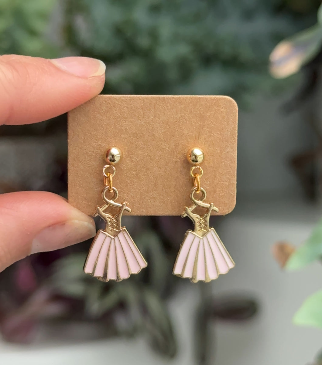 Ballerina charm earrings