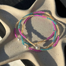 Load image into Gallery viewer, Multicoloured glass seed bead bracelets
