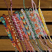 Load image into Gallery viewer, Multi coloured thread diamond bracelet
