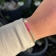 Load image into Gallery viewer, Multi coloured glass bead bracelet
