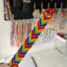 Load image into Gallery viewer, RAINBOW chevron tie on bracelet
