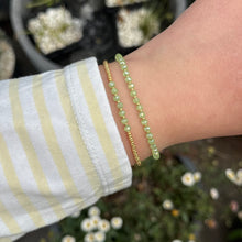 Load image into Gallery viewer, Gold and green miyuki bead bracelets
