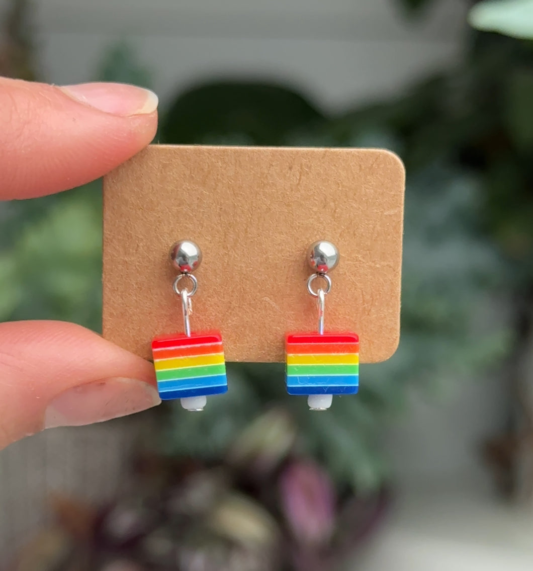 Rainbow sweetie earrings