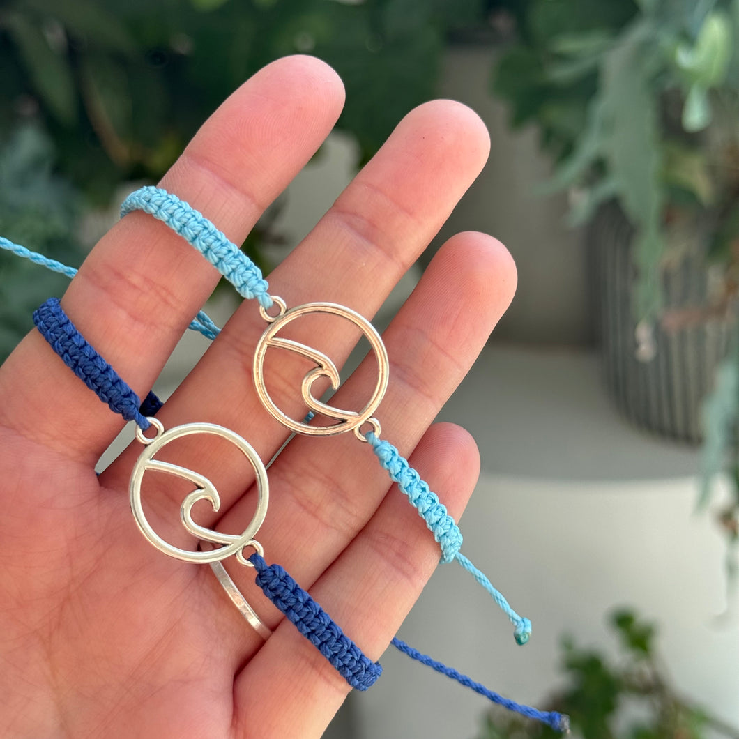 Wave charm bracelets