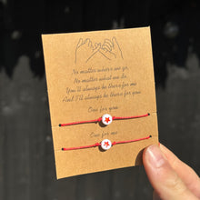 Load image into Gallery viewer, Tie on friendship bracelets with coloured stars
