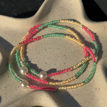 Load image into Gallery viewer, Multi coloured glass bead bracelets
