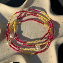 Load image into Gallery viewer, Multi coloured glass bead bracelets
