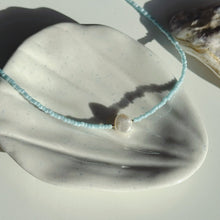 Load image into Gallery viewer, Gold and ocean blue necklaces
