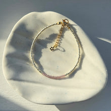 Load image into Gallery viewer, Gold bracelets with coloured accents (pinks, purples &amp; reds)
