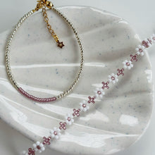 Load image into Gallery viewer, Smokey amethyst and gold set of 2 bracelets
