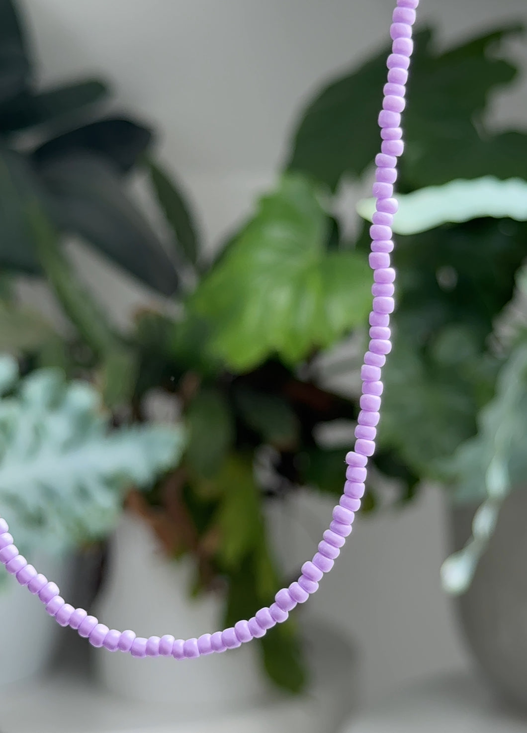Lilac bead necklace