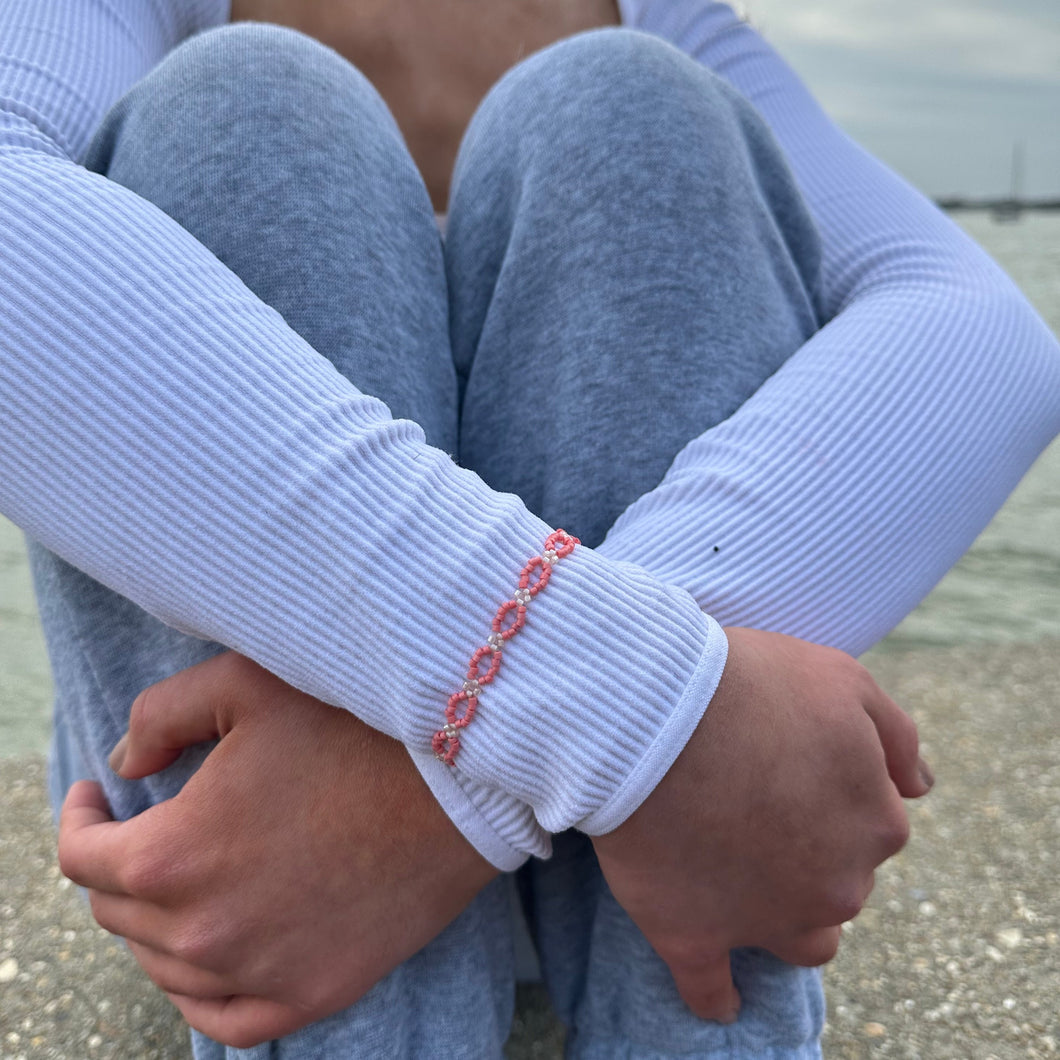 The Lily bracelet in peach