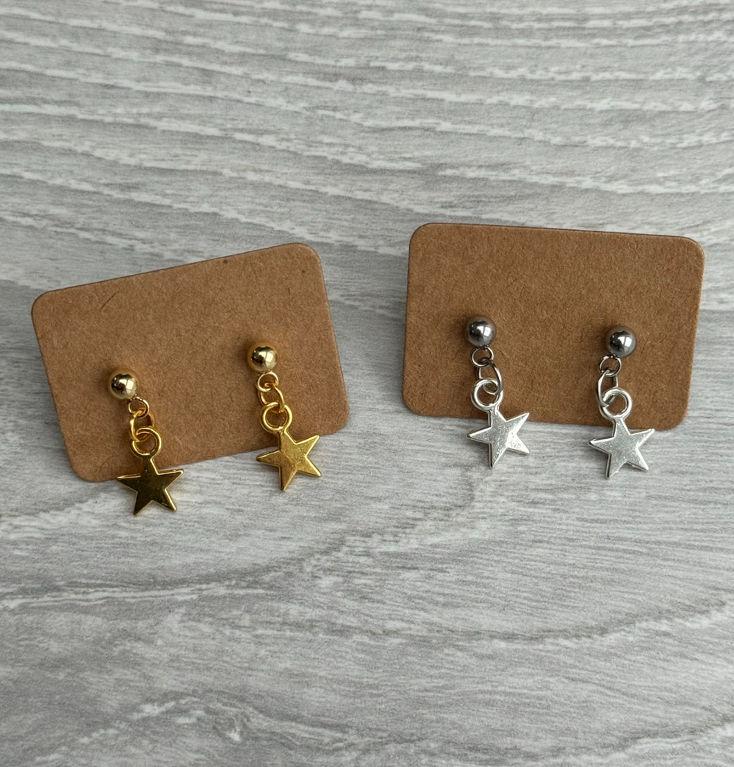 Star charm earrings