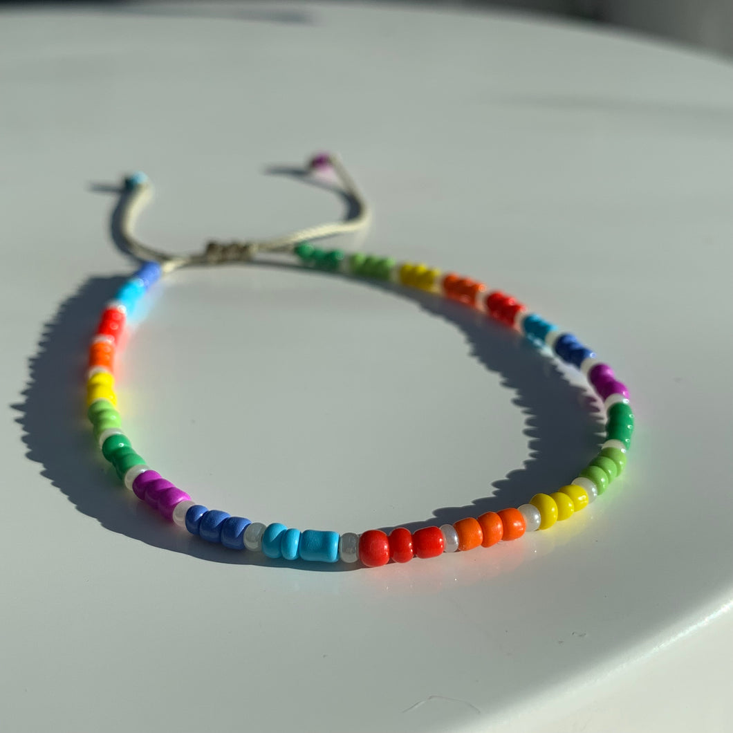 Rainbow anklet