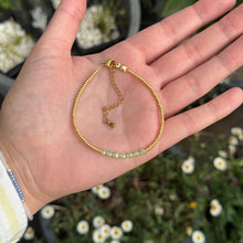 Load image into Gallery viewer, Gold and green miyuki bead bracelets
