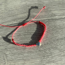 Load image into Gallery viewer, Silver heart macrame friendship bracelet
