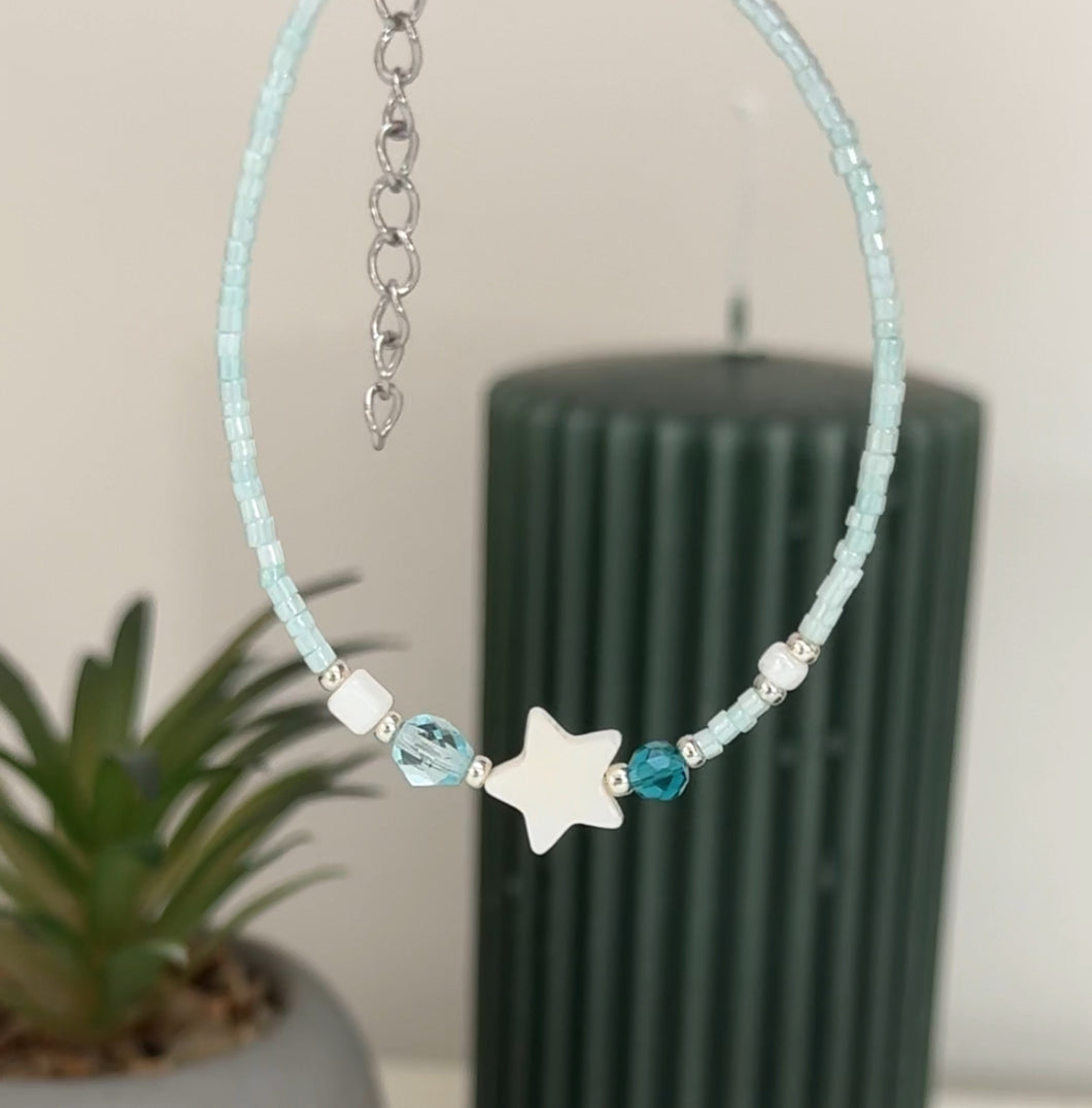 Blue star bracelet