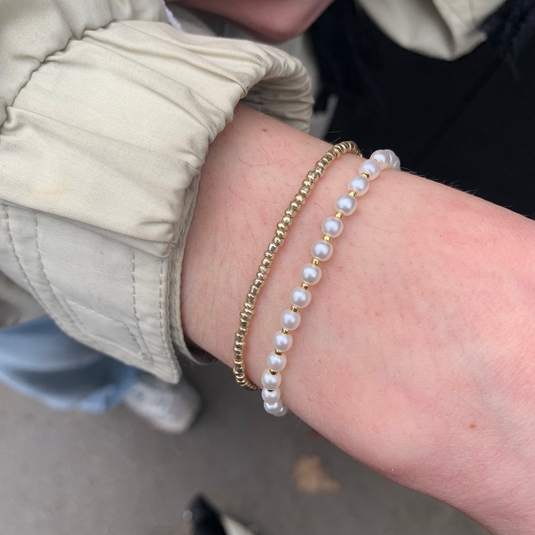 Dainty gold pearls