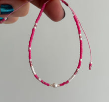 Load image into Gallery viewer, Pink pearl adjustable bracelet
