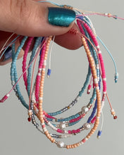 Load image into Gallery viewer, Pink pearl adjustable bracelet

