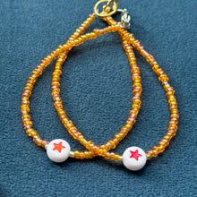 Load image into Gallery viewer, Shiny orange glass bead bracelets
