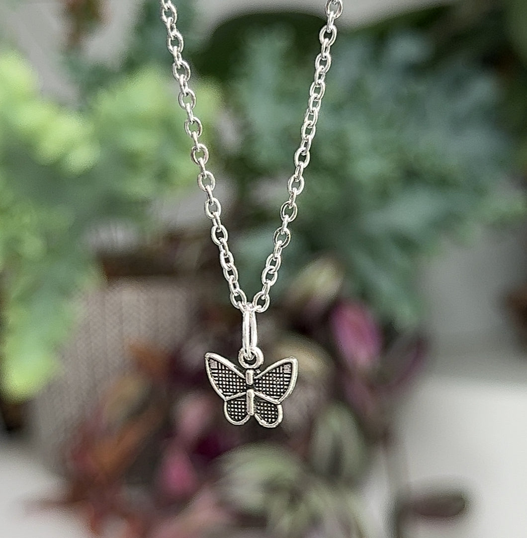 Butterfly charm necklace