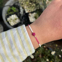 Load image into Gallery viewer, Hot pink smiley face bracelet
