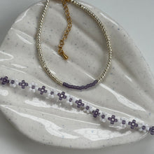 Load image into Gallery viewer, Gold bracelets with coloured accents (pinks, purples &amp; reds)
