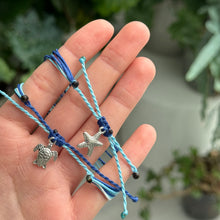 Load image into Gallery viewer, Blue string charm bracelets
