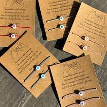 Load image into Gallery viewer, Tie on friendship bracelets with coloured stars
