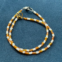 Load image into Gallery viewer, Shiny orange glass bead bracelets
