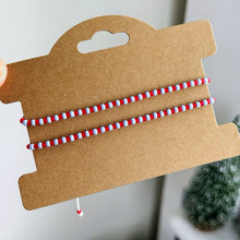 Load image into Gallery viewer, Red &amp; blue adjustable bracelet

