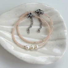 Load image into Gallery viewer, Galentines bead bracelets - silver finish
