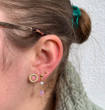 Load image into Gallery viewer, Pink pearl dangles
